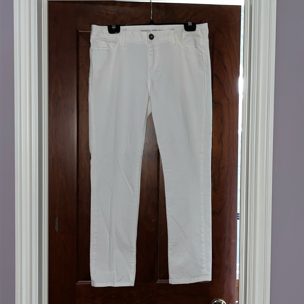 Banana Republic white denim jeans